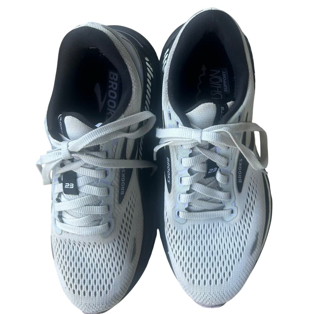 Brooks Adrenaline GTS 23 Women 6 Gray Black Purple Running Shoe Walking Gym - Picture 3 of 4